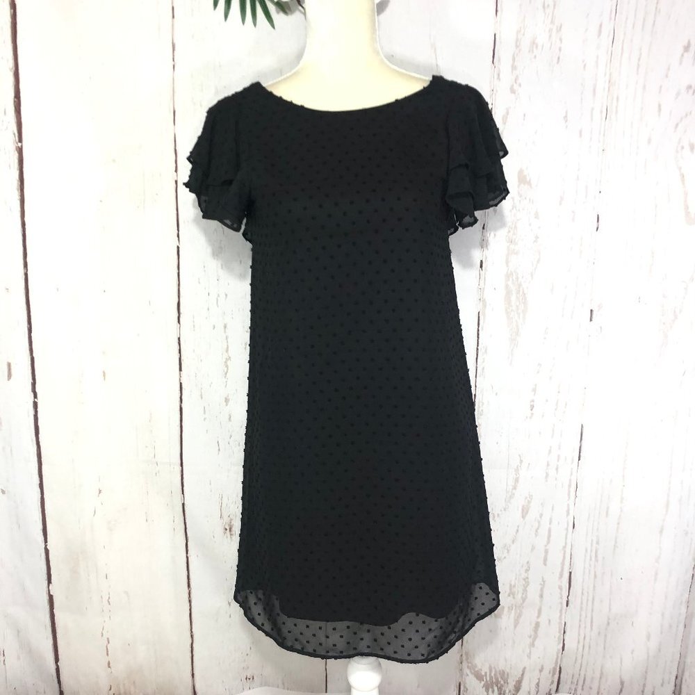 ZARA BASIC SHORT SLEEVE COCKTAIL BLACK DRESS XS